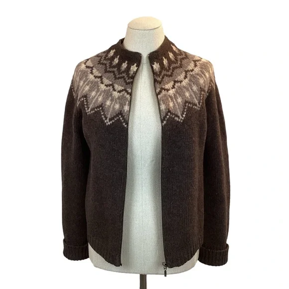 Fair Isle Nordic 100% Lambswool Sweater - Picture 2 of 8